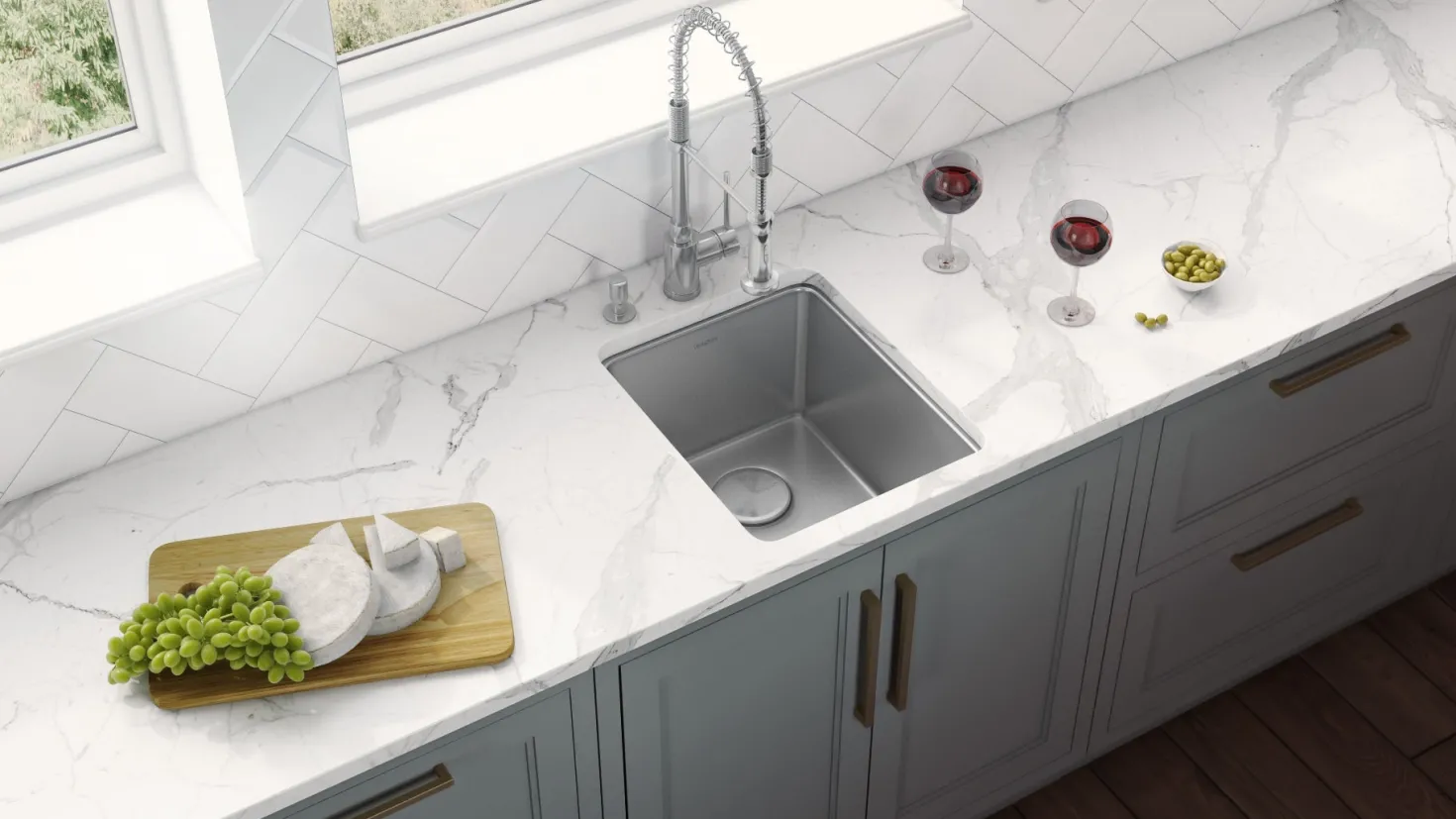 Ruvati 15" Undermount Bar Prep 16 Gauge Stainless Steel Kitchen Sink