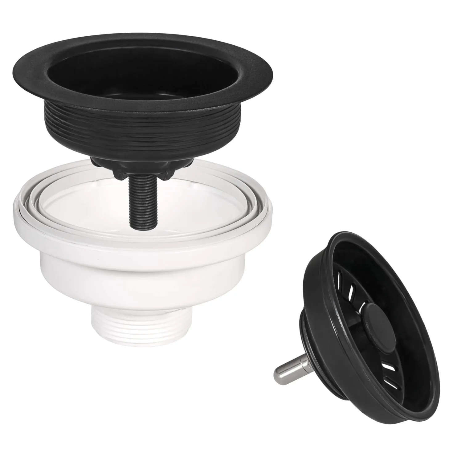 Ruvati 33" Undermount Composite Workstation Sink in Black