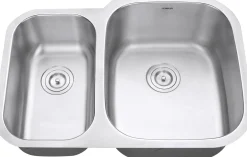 Ruvati 29" Undermount Double Bowl 16 Gauge Stainless Steel Kitchen Sink