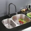 Ruvati 34" Undermount Double Bowl 16 Gauge Stainless Steel Kitchen Sink