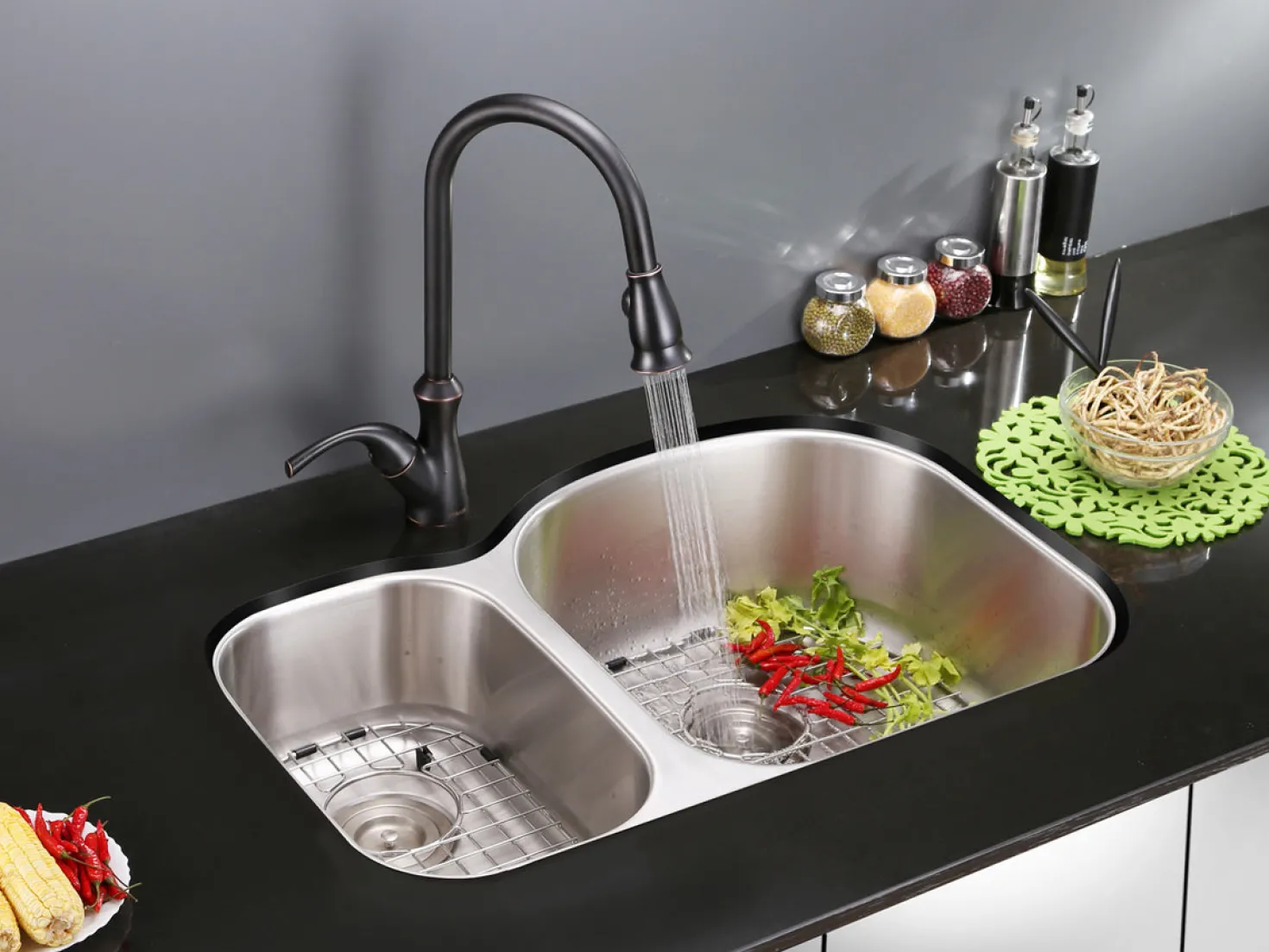Ruvati 34" Undermount Double Bowl 16 Gauge Stainless Steel Kitchen Sink