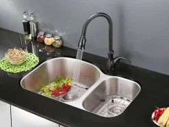 Ruvati 34" Undermount Double Bowl 16 Gauge Stainless Steel Kitchen Sink