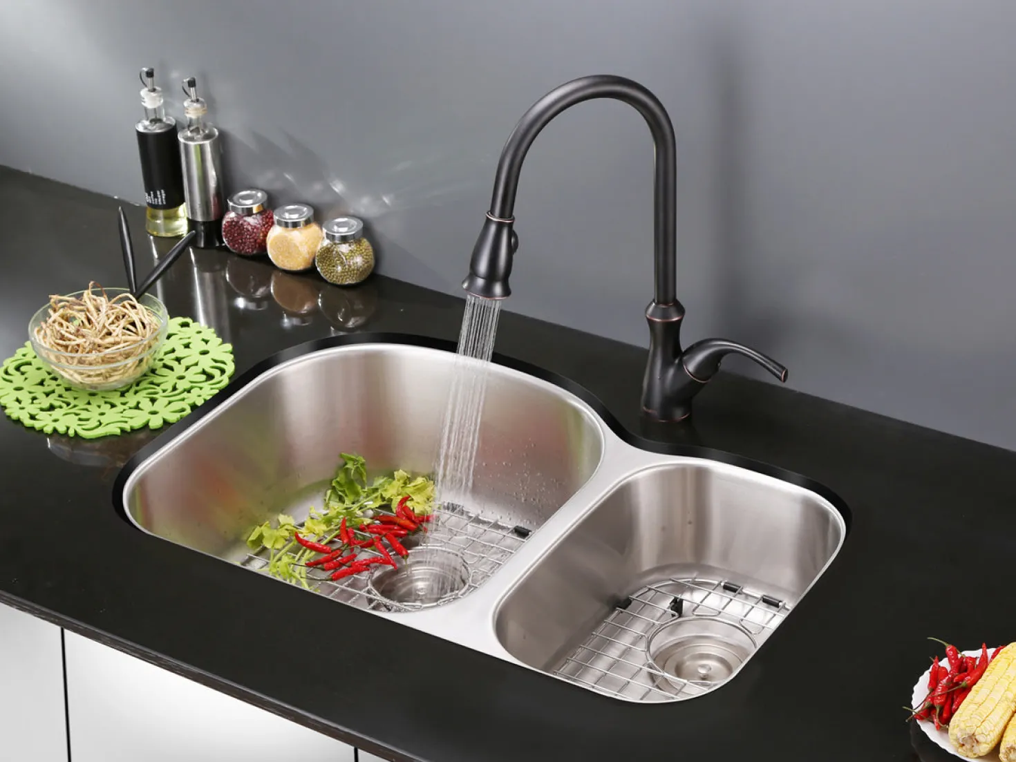 Ruvati 34" Undermount Double Bowl 16 Gauge Stainless Steel Kitchen Sink