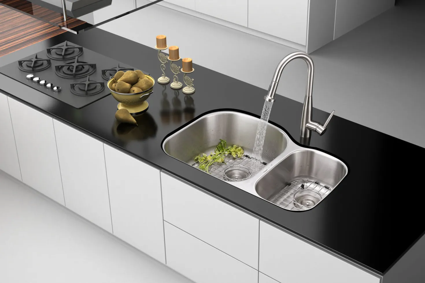 Ruvati 34" Undermount Double Bowl 16 Gauge Stainless Steel Kitchen Sink