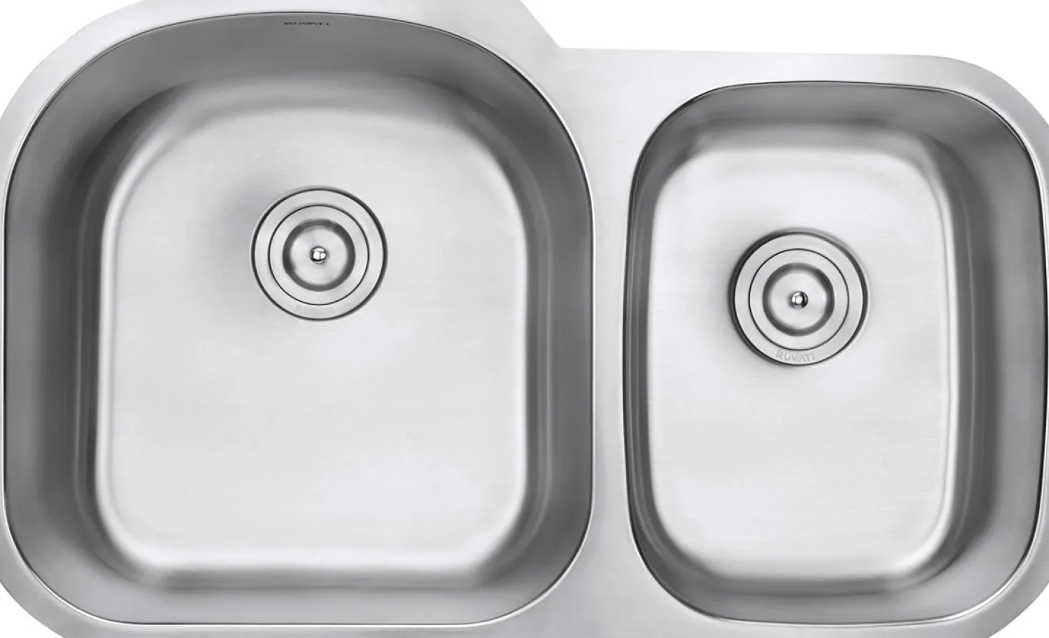 Ruvati 34" Undermount Double Bowl 16 Gauge Stainless Steel Kitchen Sink
