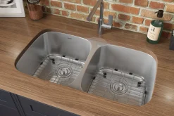 Ruvati 32" Undermount 50/50 Double Bowl 16 Gauge Stainless Steel Kitchen Sink