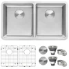 Ruvati 31" Undermount 50/50 Double Bowl 16 Gauge Stainless Steel Kitchen Sink