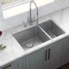 Ruvati 32" Undermount 70/30 Double Bowl 16 Gauge Stainless Steel Kitchen Sink