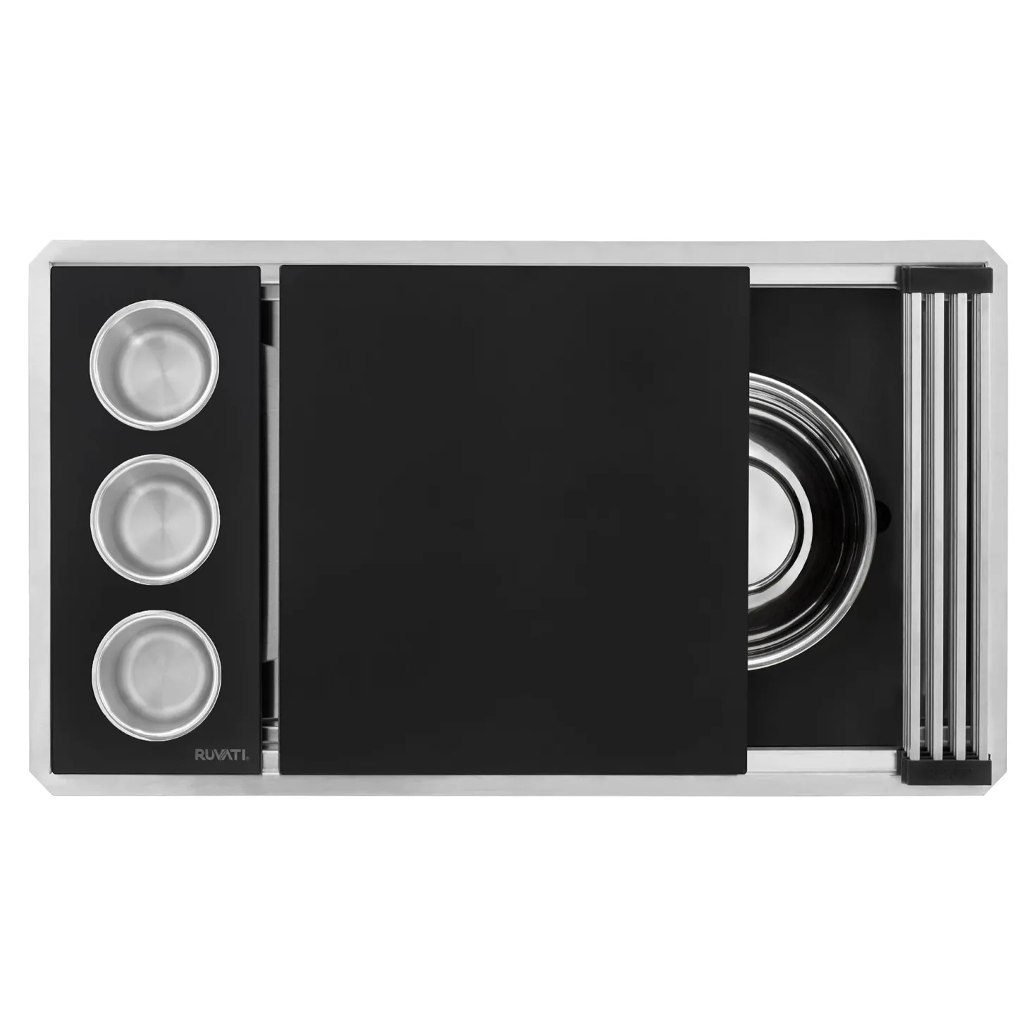 Ruvati 33" Undermount Dual-Tier Workstation Kitchen Sink