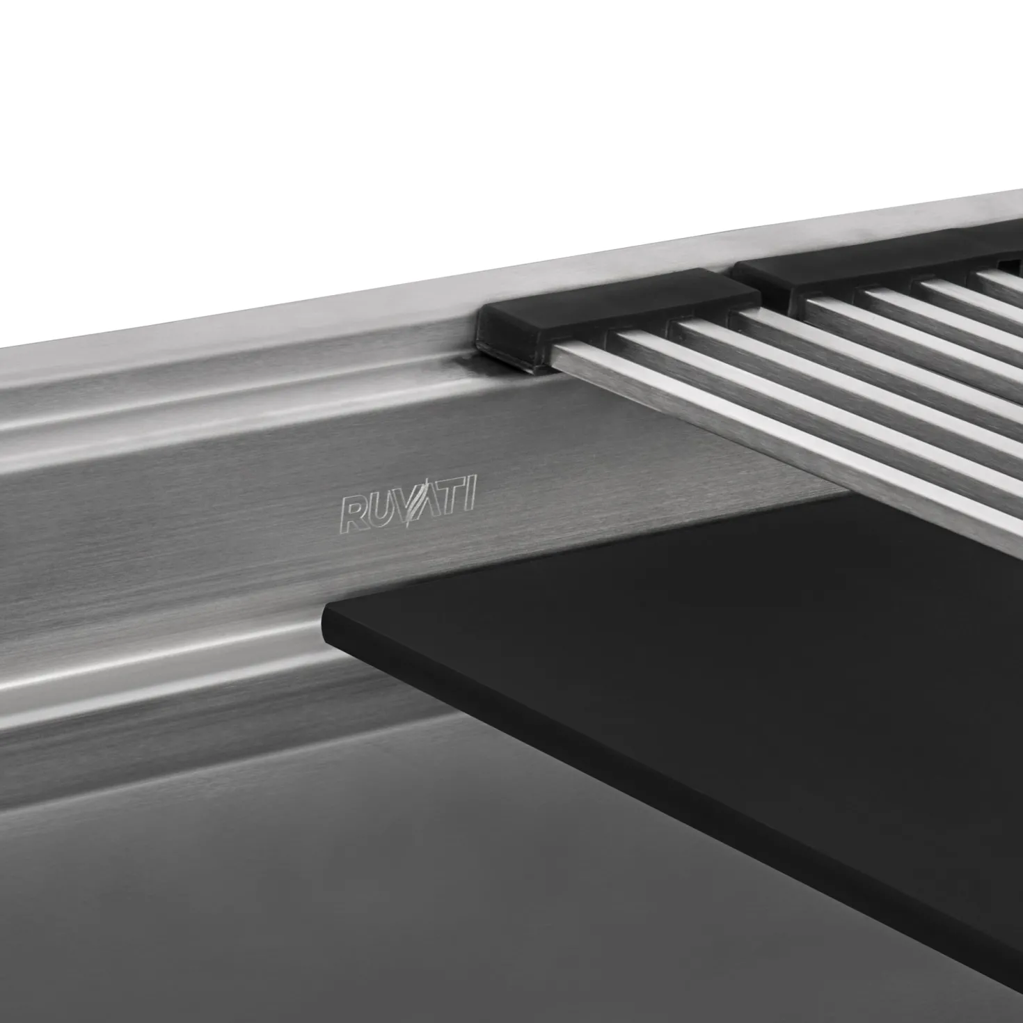 Ruvati 33" Undermount Dual-Tier Workstation Kitchen Sink
