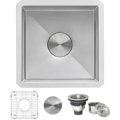 Ruvati 15" Undermount 16 Gauge Bar Prep Sink