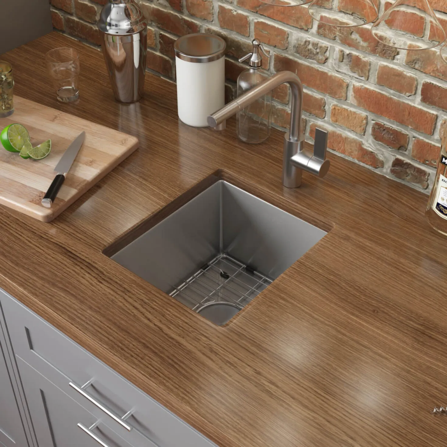 Ruvati 15" Undermount 16 Gauge Bar Prep Sink