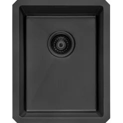 Ruvati 14" Undermount 16 Gauge Gunmetal Bar Prep Sink