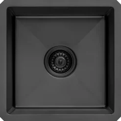 Ruvati 15" Undermount 16 Gauge Gunmetal Bar Prep Sink
