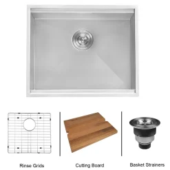 Ruvati 23" Undermount 16 Gauge Laundry Utility Workstation Sink | 13" Deep