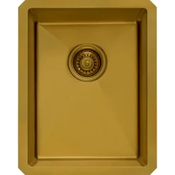 Ruvati 14" Undermount 16 Gauge Matte Gold Bar Prep Sink
