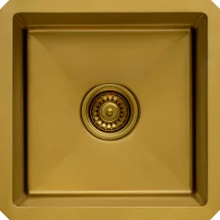 Ruvati 15" Undermount 16 Gauge Matte Gold Bar Prep Sink