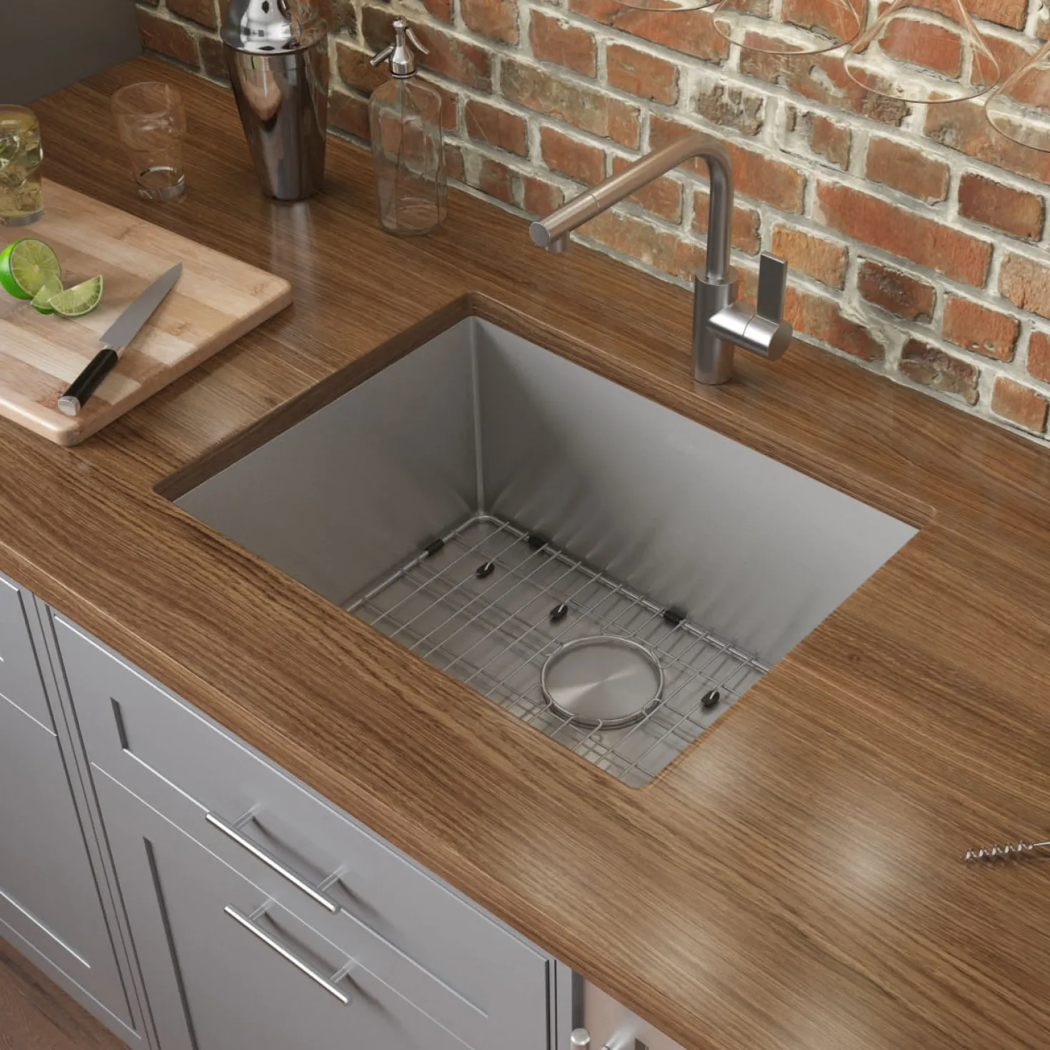 Ruvati 27" Undermount 16 Gauge Single Bowl Stainless Steel Kitchen Sink