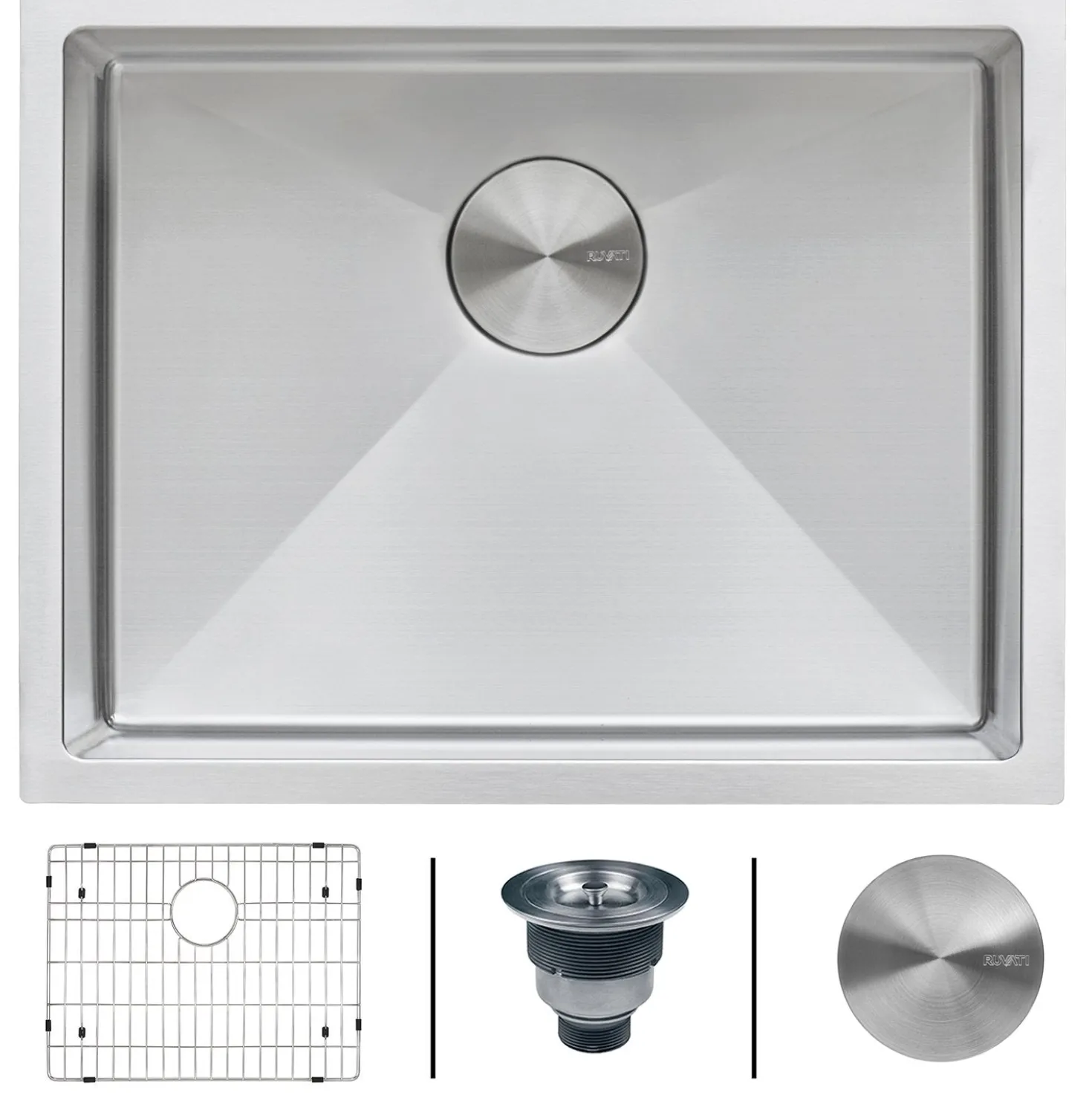 Ruvati 23" Undermount 16 Gauge Single Bowl Kitchen Sink