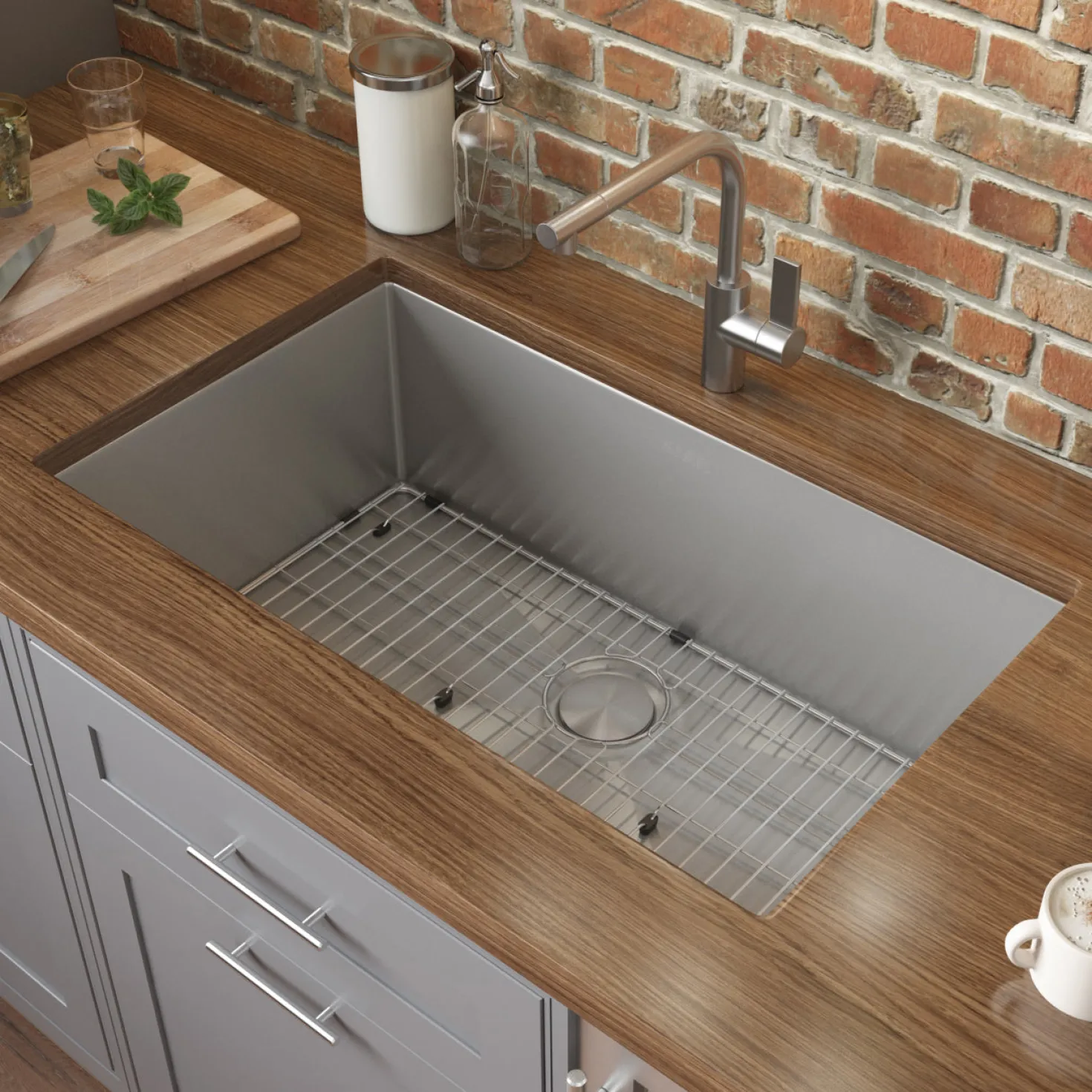Ruvati 26" Undermount 16 Gauge Single Bowl Kitchen Sink