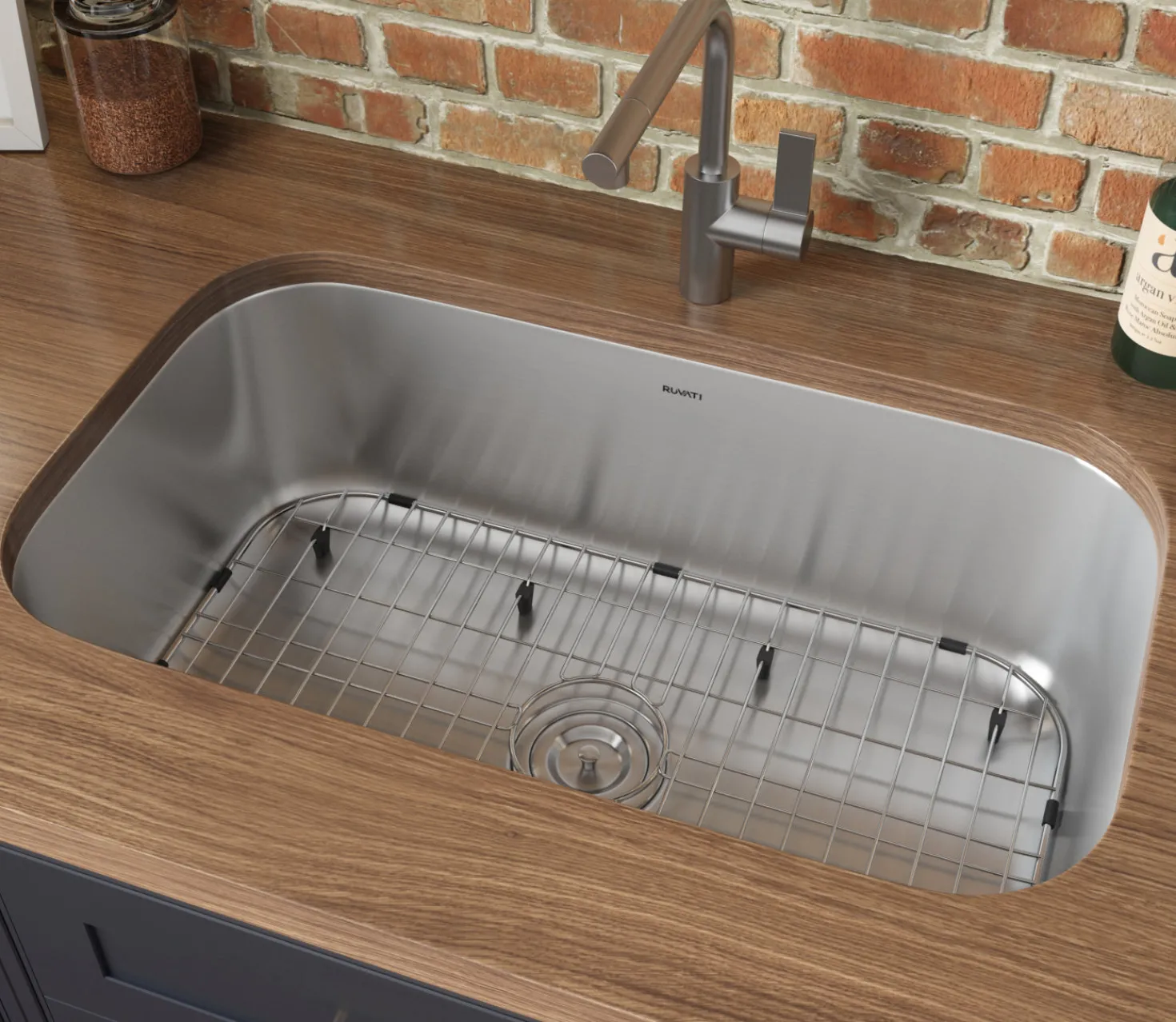 Ruvati 30" Undermount 16 Gauge Stainless Steel Single Bowl Kitchen Sink