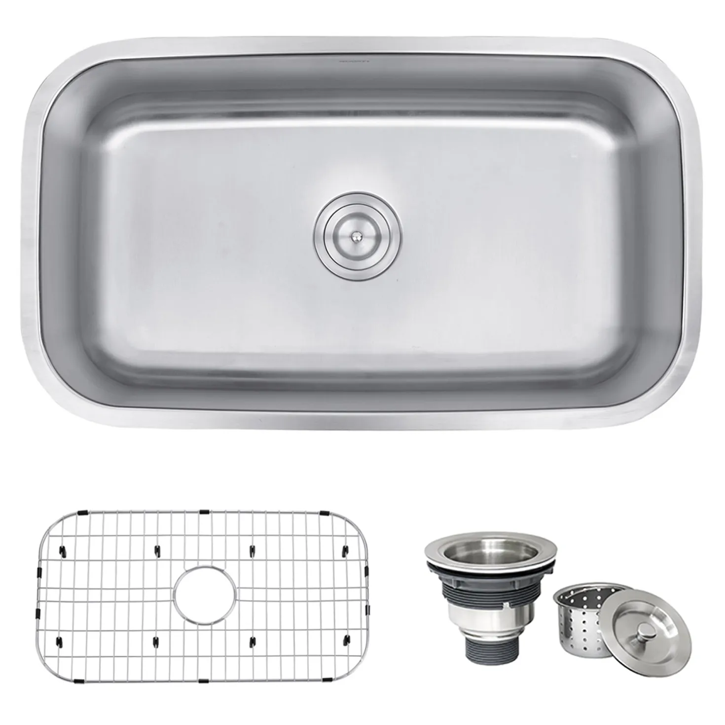Ruvati 32" Undermount 16 Gauge Stainless Steel Single Bowl Kitchen Sink