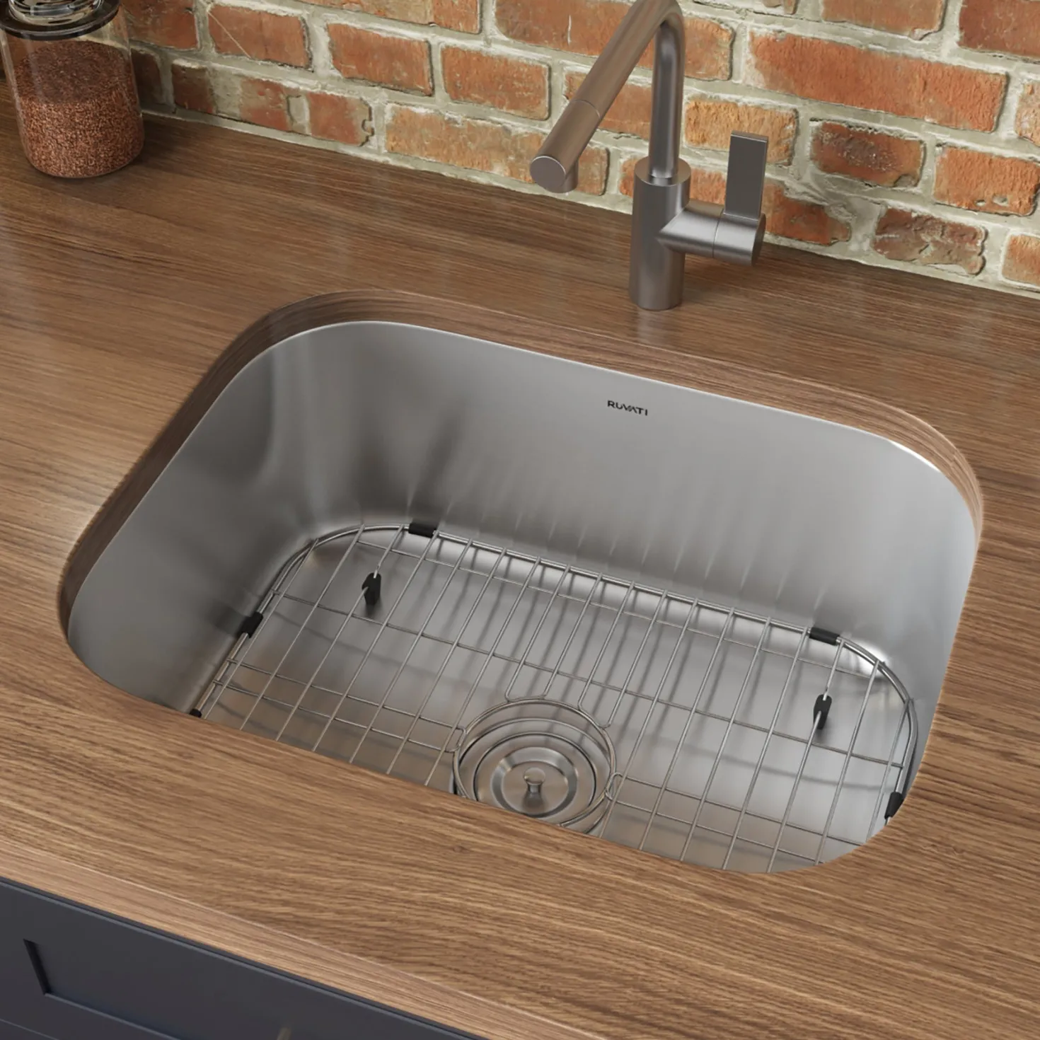 Ruvati 21" Undermount 16 Gauge Stainless Steel Single Bowl Kitchen Sink