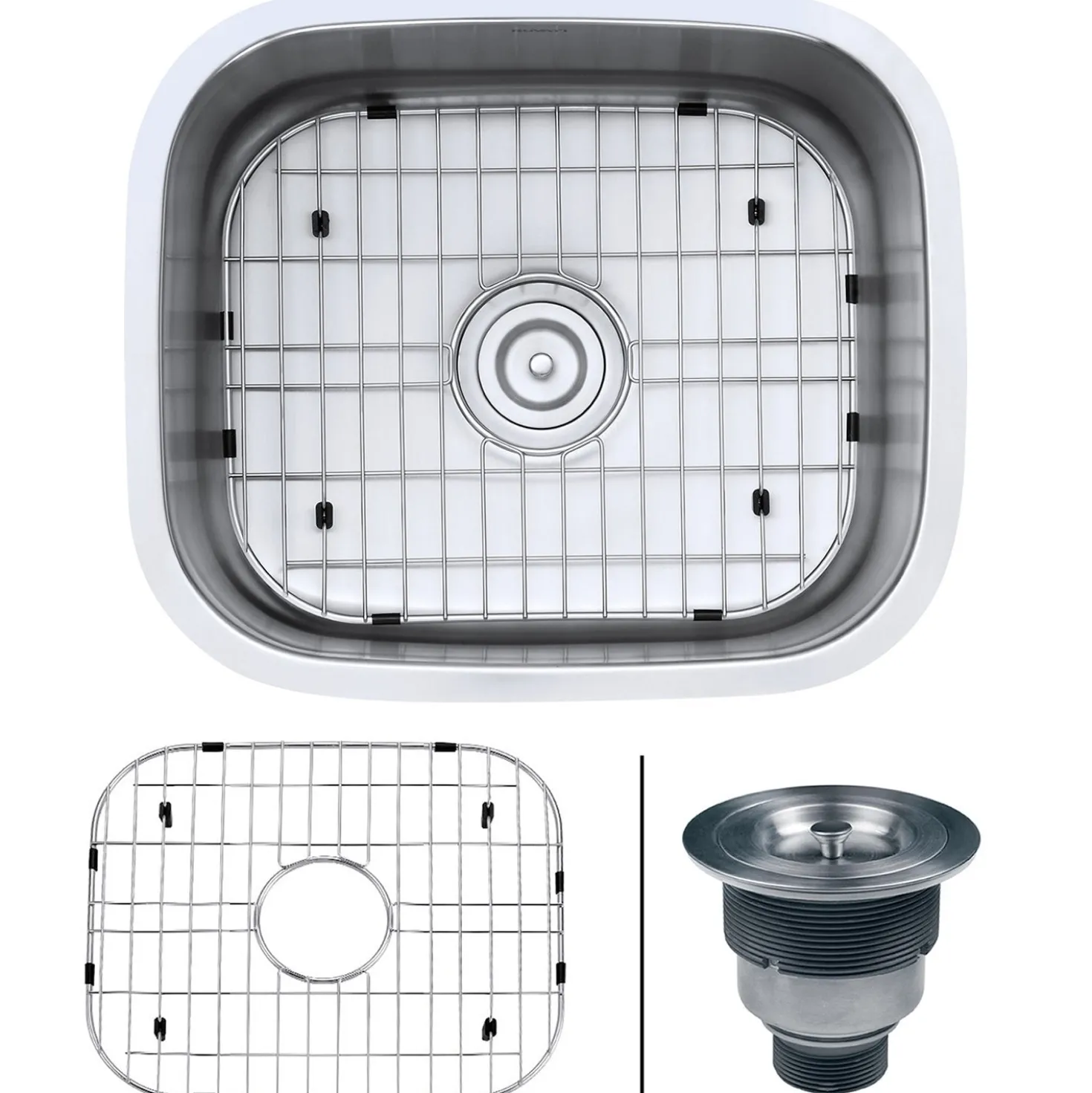 Ruvati 21" Undermount 16 Gauge Stainless Steel Single Bowl Kitchen Sink