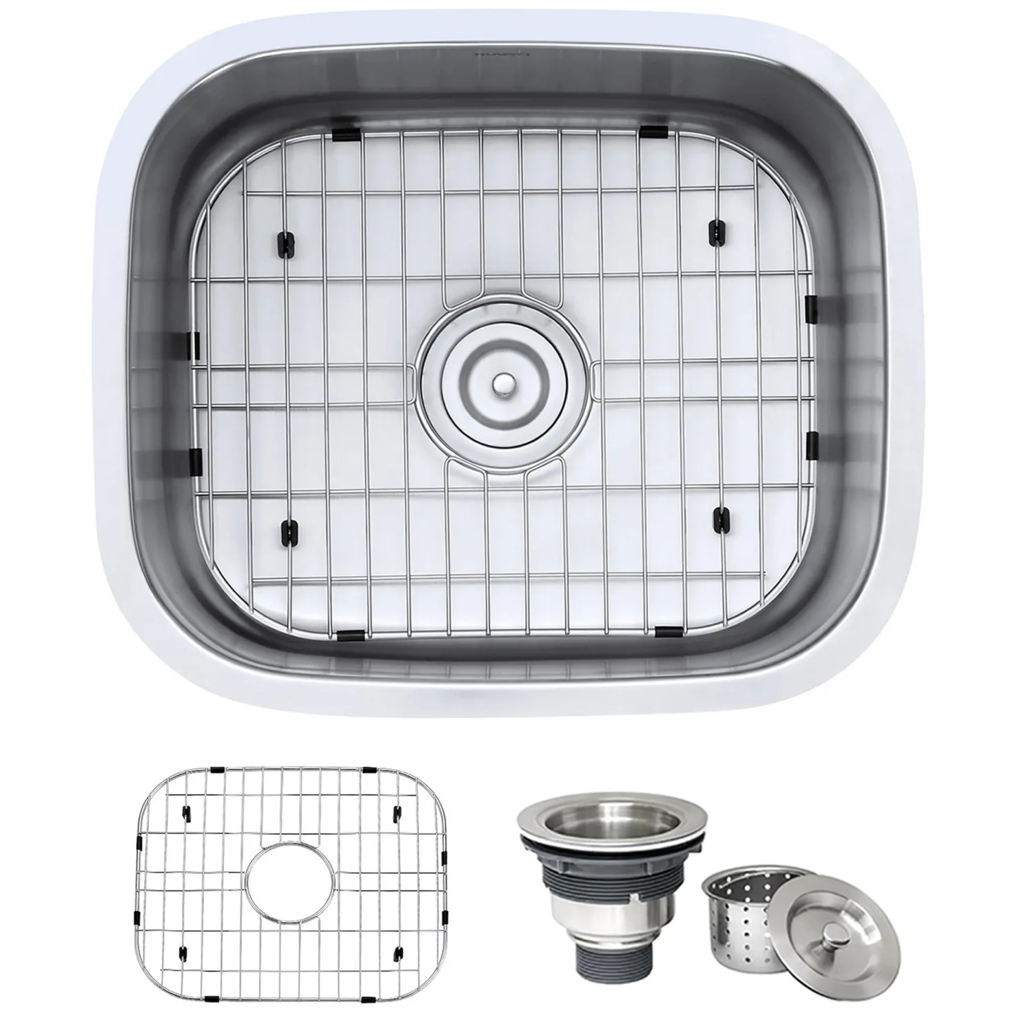 Ruvati 21" Undermount 16 Gauge Stainless Steel Single Bowl Kitchen Sink
