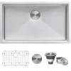 Ruvati 30" Undermount 16 Gauge Tight Radius Stainless Steel Single Bowl Kitchen Sink