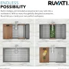 Ruvati 28" Undermount 16 Gauge Workstation Stainless Steel Kitchen Sink - RVH8309