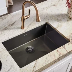 Ruvati 33" Undermount Gunmetal 16 Gauge Stainless Steel Kitchen Sink
