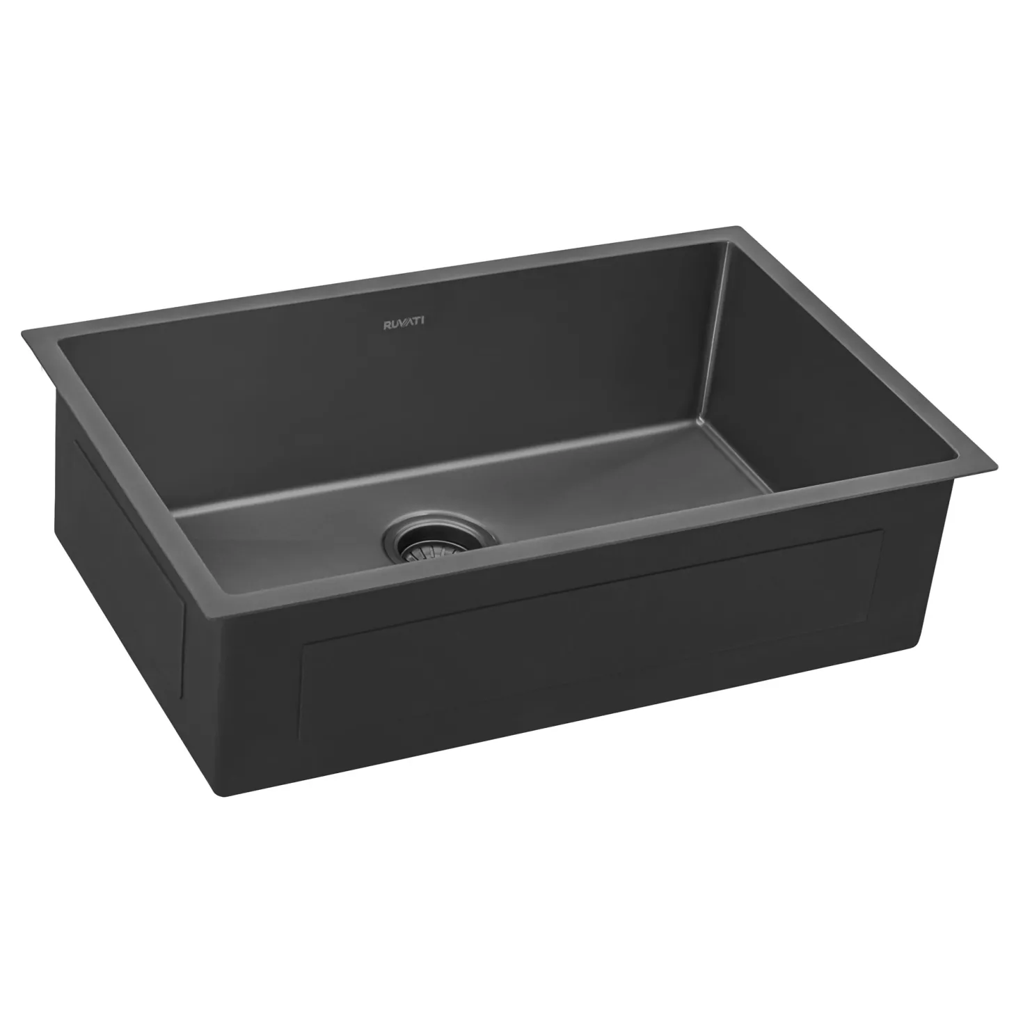 Ruvati 33" Undermount Gunmetal 16 Gauge Stainless Steel Kitchen Sink