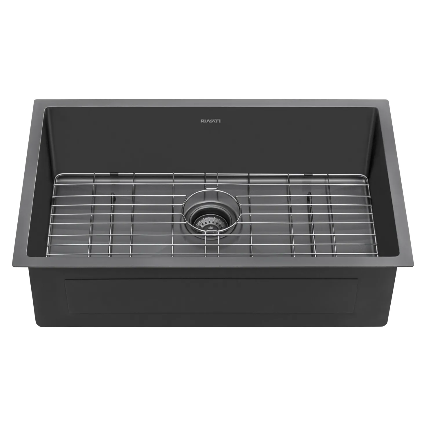 Ruvati 33" Undermount Gunmetal 16 Gauge Stainless Steel Kitchen Sink