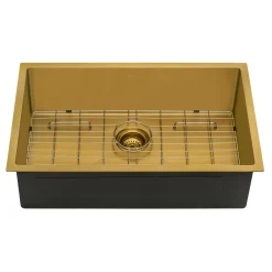 Ruvati 30" Undermount Matte Gold 16 Gauge Stainless Steel Kitchen Sink