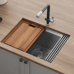 Ruvati 24" Undermount Stainless Workstation Kitchen Sink
