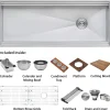 Ruvati 69" Undermount Two-Tiered Workstation Kitchen Sink | GIANT SINK