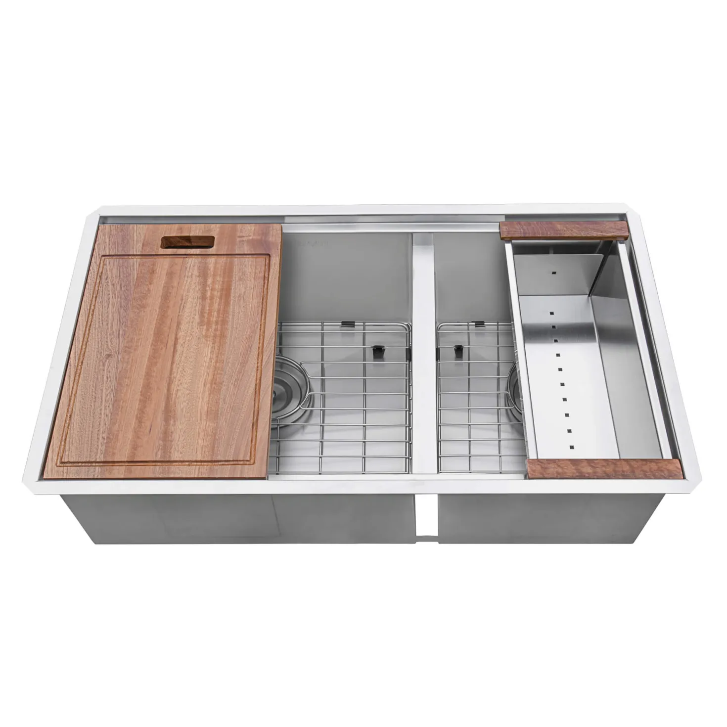 Ruvati 28" Undermount Workstation Low Divide 60/40 Kitchen Sink