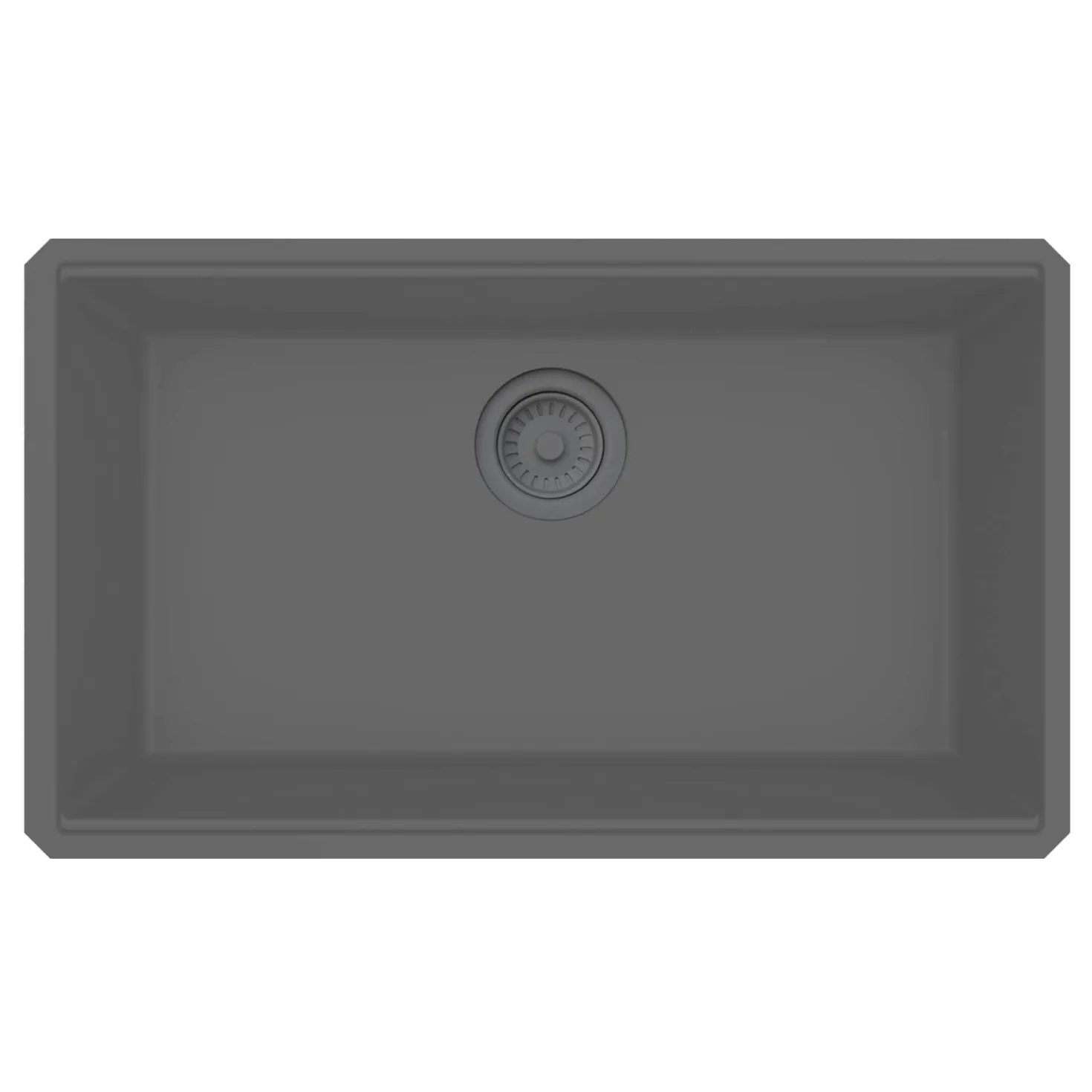 Ruvati 32" Undermount Workstation Granite Composite Kitchen Sink Urban Gray
