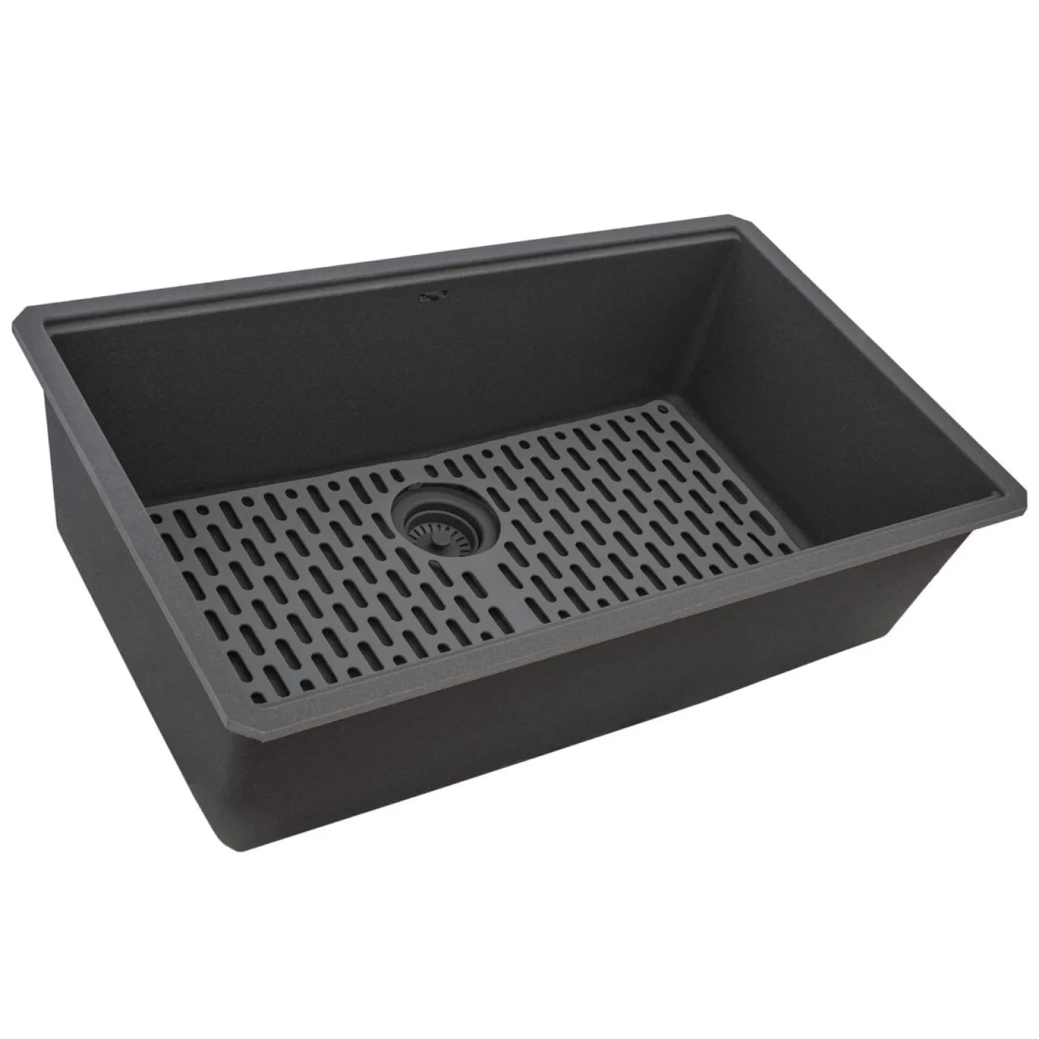 Ruvati 32" Undermount Workstation Granite Composite Kitchen Sink Urban Gray