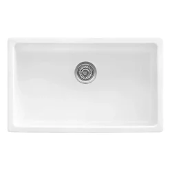 Ruvati 27" White Fireclay Kitchen Sink | Made in Italy