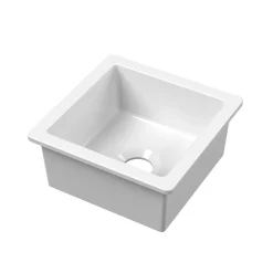 Ruvati 18" White Fireclay Kitchen Prep Sink | Made in Italy