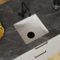 Ruvati 18" White Fireclay Kitchen Prep Sink | Made in Italy