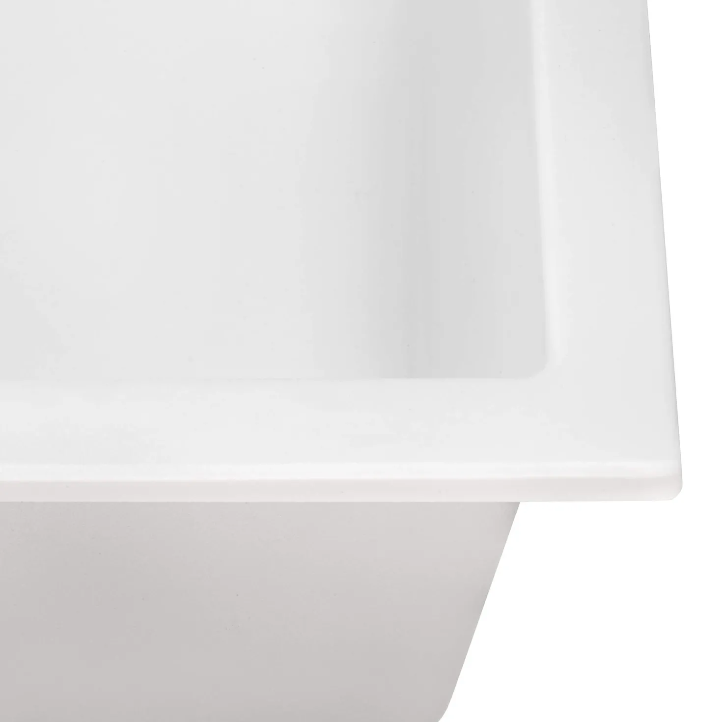 Ruvati 23" White Granite Composite Undermount Single Bowl Kitchen Sink