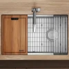 Ruvati 33" Workstation Slope Bottom Offset Drain Undermount 16 Gauge Kitchen Sink