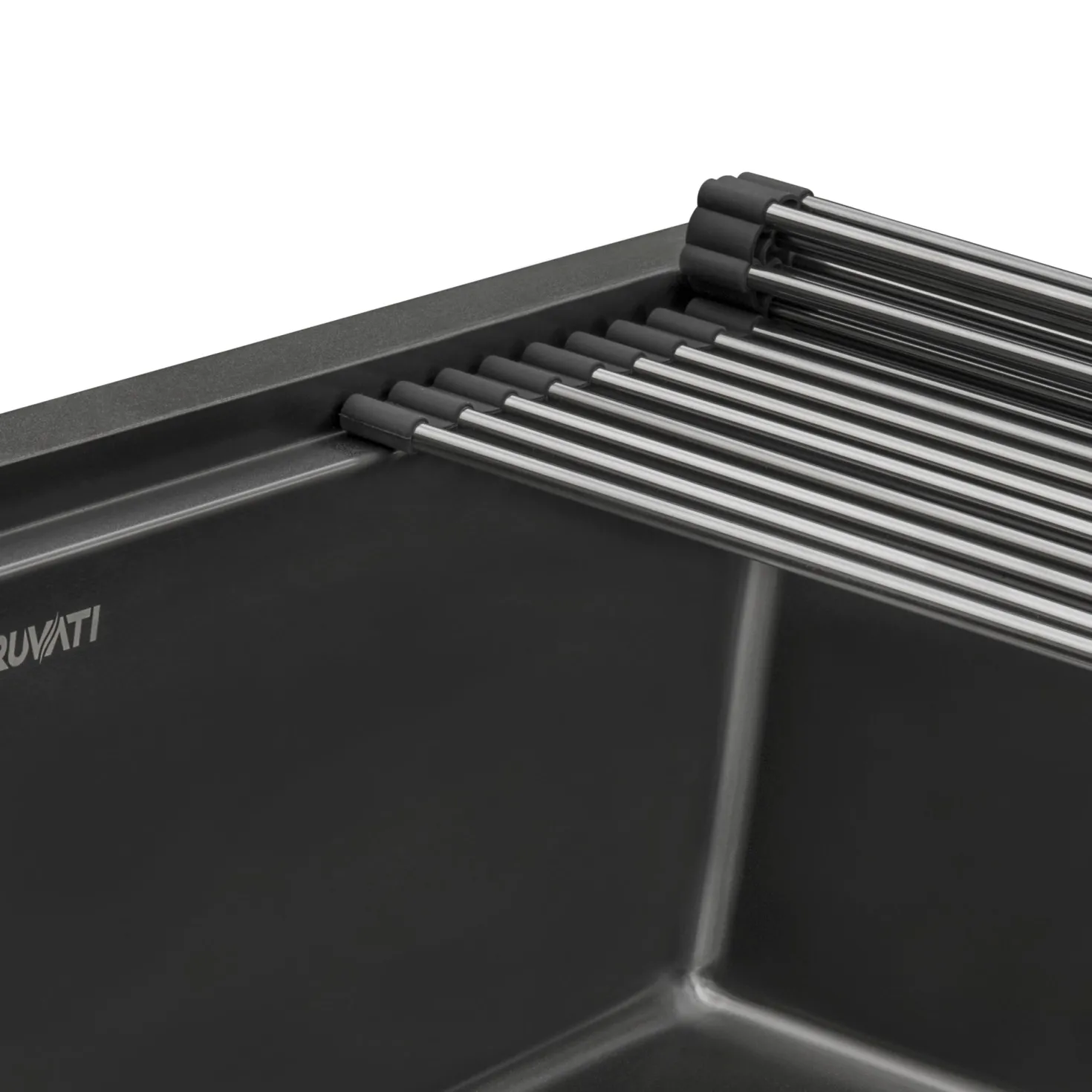 Ruvati 30" Workstation Undermount Gunmetal 16 Gauge Stainless Steel Kitchen Sink