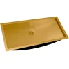 Ruvati 34 x 14" Brushed Golden Brass Undermount Rectangular Bathroom Sink