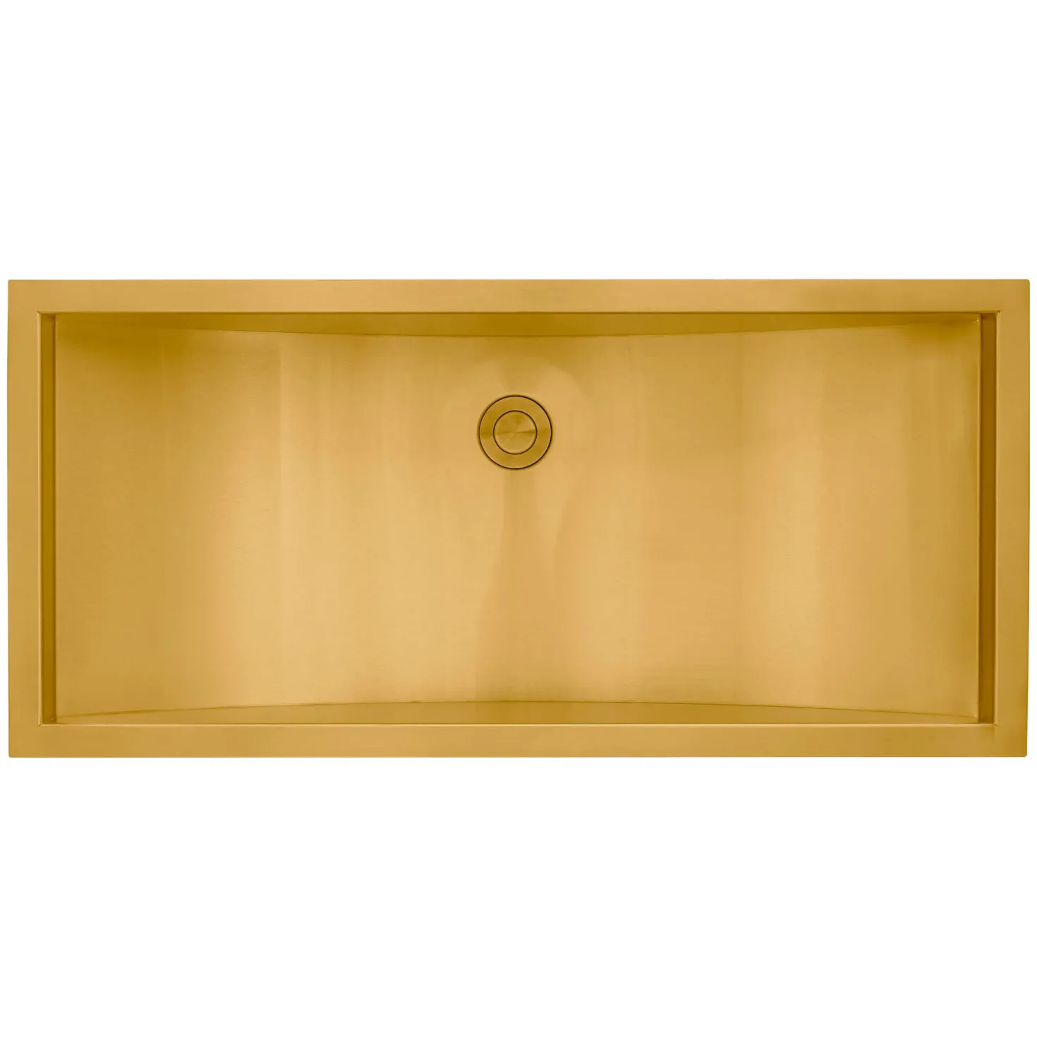 Ruvati 34 x 14" Brushed Golden Brass Undermount Rectangular Bathroom Sink