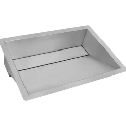 Ruvati 20 x 14" Brushed Stainless Steel Undermount Ramp Bathroom Sink