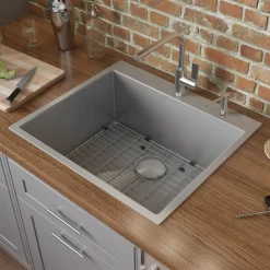 Ruvati 24" x 20" Drop-in 16 Gauge Stainless Steel Rounded Corners Topmount Kitchen Sink Single Bowl - RVH8014